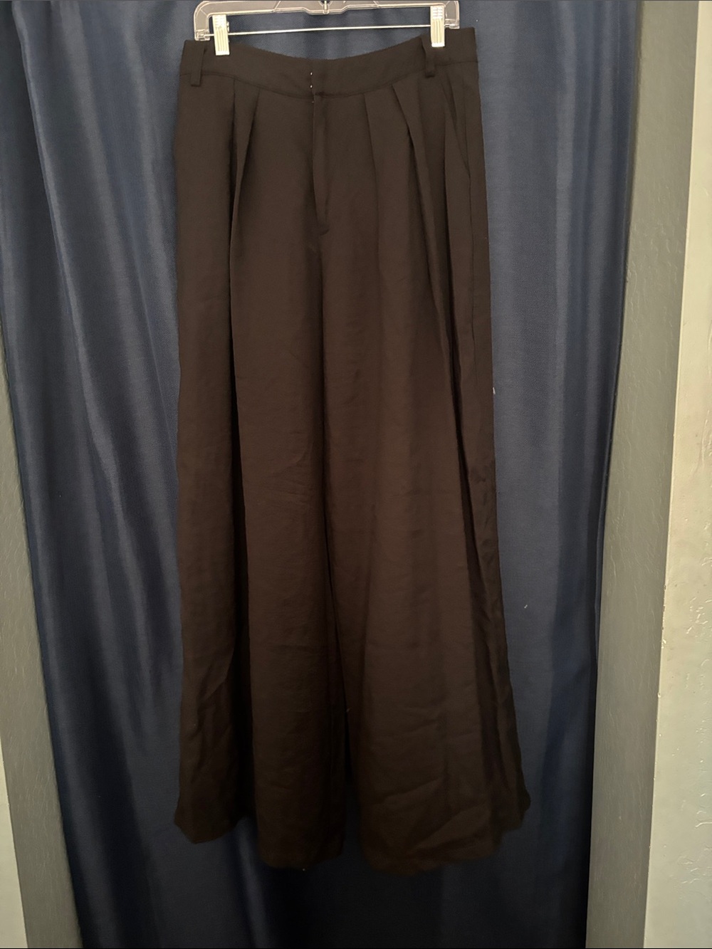 High-Waist Black Wide-Leg Palazzo Pants